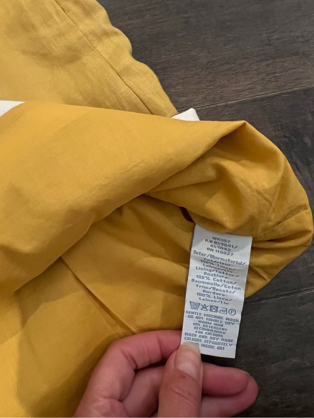 100 % Linen Boden Mustard Yellow Linen Dress - Picture 14 of 14